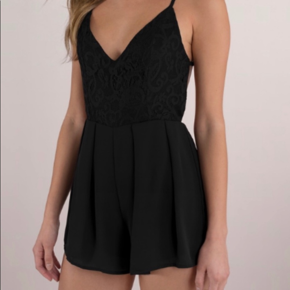 Tobi open back romper